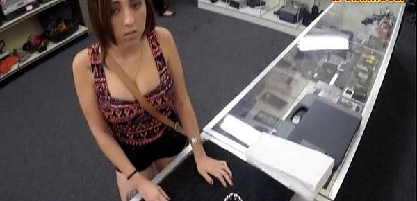  Pretty amateur gal railed by pawn keeper in the toilet